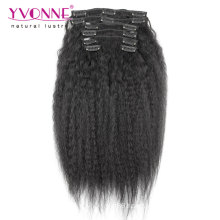 Kinky Straight Clip in Human Hair Extensions